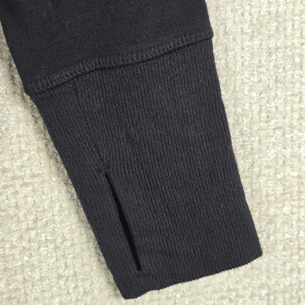 Athleta Coaster Luxe Sweatshirt Black Modal Blend Thumbhole Pullover Womens M - Picture 5 of 11